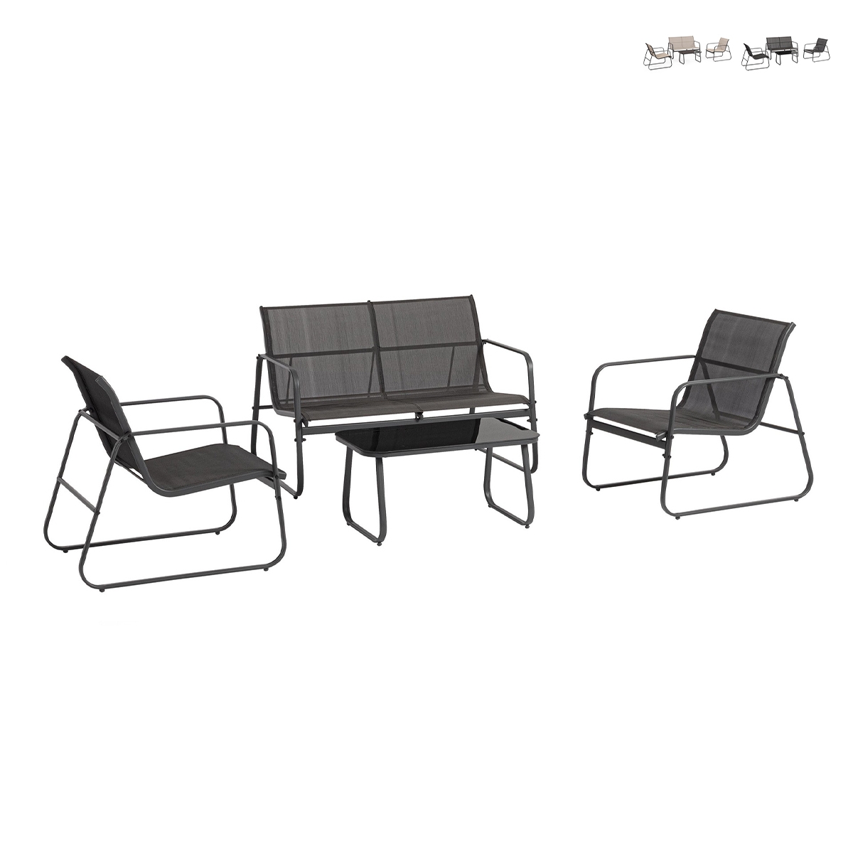 Moderner Garten-Lounge: Sofa, 2 Sessel, Beistelltisch Bizzotto Gonzalo Angebot