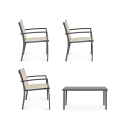 Gartenlounge-Set 2 Sessel Sofa Tisch beige Bizzotto Florida Angebot