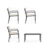Gartenlounge-Set 2 Sessel Sofa Tisch beige Bizzotto Florida Angebot