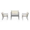 Gartenlounge-Set 2 Sessel Sofa Tisch beige Bizzotto Florida Verkauf