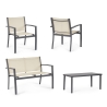 Gartenlounge-Set 2 Sessel Sofa Tisch beige Bizzotto Florida Katalog