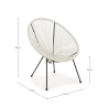 Bizzotto Parker Outdoor-Sessel mit Spaghetti-Design aus Kordel 