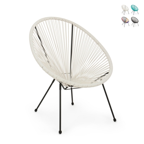 Bizzotto Parker Outdoor-Sessel mit Spaghetti-Design aus Kordel Aktion
