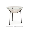 Runder Gartentisch Ø50cm mit Seilgeflecht Bizzotto Parker 