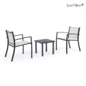 Gartenlounge mit 2 modernen Stühlen und Tisch 45x45cm Bizzotto Auri Angebot
