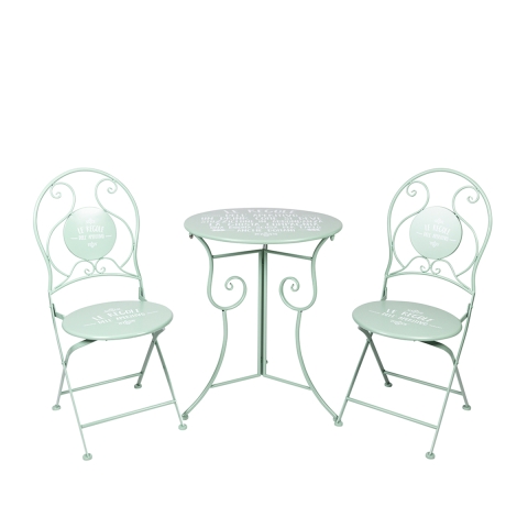 Set Tavolo und 2 Klappstühle für Außenbereich grün Le Regole dell'Aperitivo Aktion