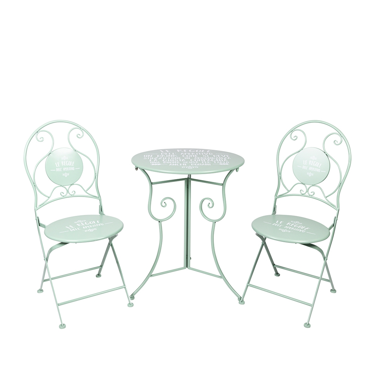 Set Tavolo und 2 Klappstühle für Außenbereich grün Le Regole dell'Aperitivo Aktion Set Tavolo und 2 Klappstühle für Außenbereich grün Le Regole dell'Aperitivo Aktion