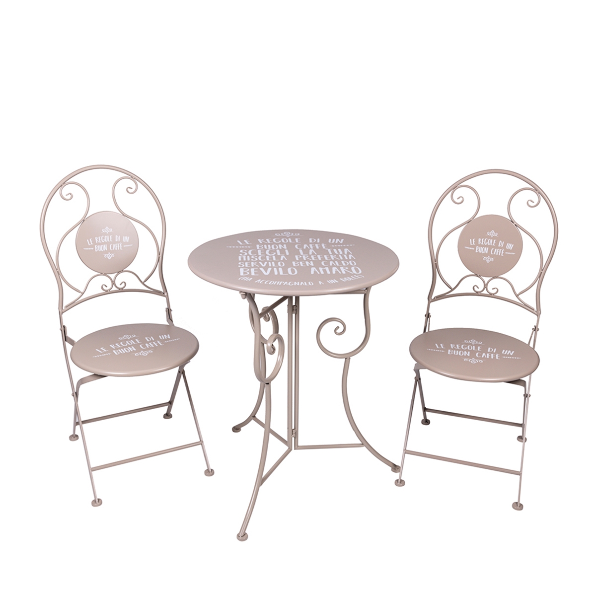 Garten-Set: 2 klappbare Stühle Le Regole di un Buon Caffè
