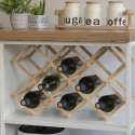 Faltbare Flaschenhalterung aus Kiefernholz 53x17x38 Vintor Verkauf