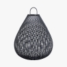 Solar-Gartenlampe Laterne aus schwarzem Rattan 61x48cm Maytoni Plet Aktion
