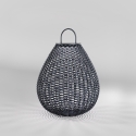 Moderne Solarlaterne für den Garten aus schwarzem Rattan Maytoni Plet Angebot
