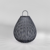Moderne Solarlaterne für den Garten aus schwarzem Rattan Maytoni Plet Angebot