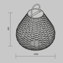 Moderne Solarlaterne für den Garten aus schwarzem Rattan Maytoni Plet Auswahl