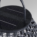 Moderne Solarlaterne für den Garten aus schwarzem Rattan Maytoni Plet Katalog