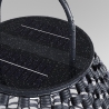Moderne Solarlaterne für den Garten aus schwarzem Rattan Maytoni Plet Katalog