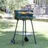 Holzkohlegrill mit Rädern und verstellbarem Rundrost Ø 48cm Kivra Verkauf
