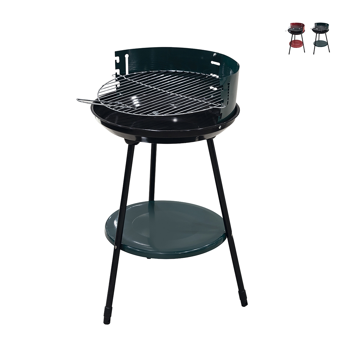 Runder Holzkohlegrill Ø 42 cm höhenverstellbar Zafro