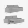 Ausziehbares modernes Schlafsofa 2-Sitzer 274x97cm Rali 