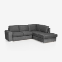 Moderner 3-Sitzer-Sofa mit rechter Ottomane in Chenille-Stoff Zafin Verkauf