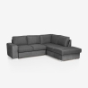 Moderner 3-Sitzer-Sofa mit rechter Ottomane in Chenille-Stoff Zafin Verkauf