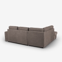 Moderner 3-Sitzer-Sofa mit linker Ottomane aus Chenille-Stoff Kuvia Sales
