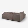 Moderner 3-Sitzer-Sofa mit linker Ottomane aus Chenille-Stoff Kuvia Sales