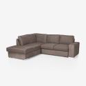 Moderner 3-Sitzer-Sofa mit linker Ottomane aus Chenille-Stoff Kuvia Verkauf