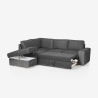 3-Sitzer Schlafsofa mit Bettkasten und linker Chaise Longue Veyro Verkauf