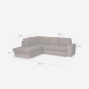 3-Sitzer Schlafsofa mit Bettkasten und linker Chaise Longue Veyro 