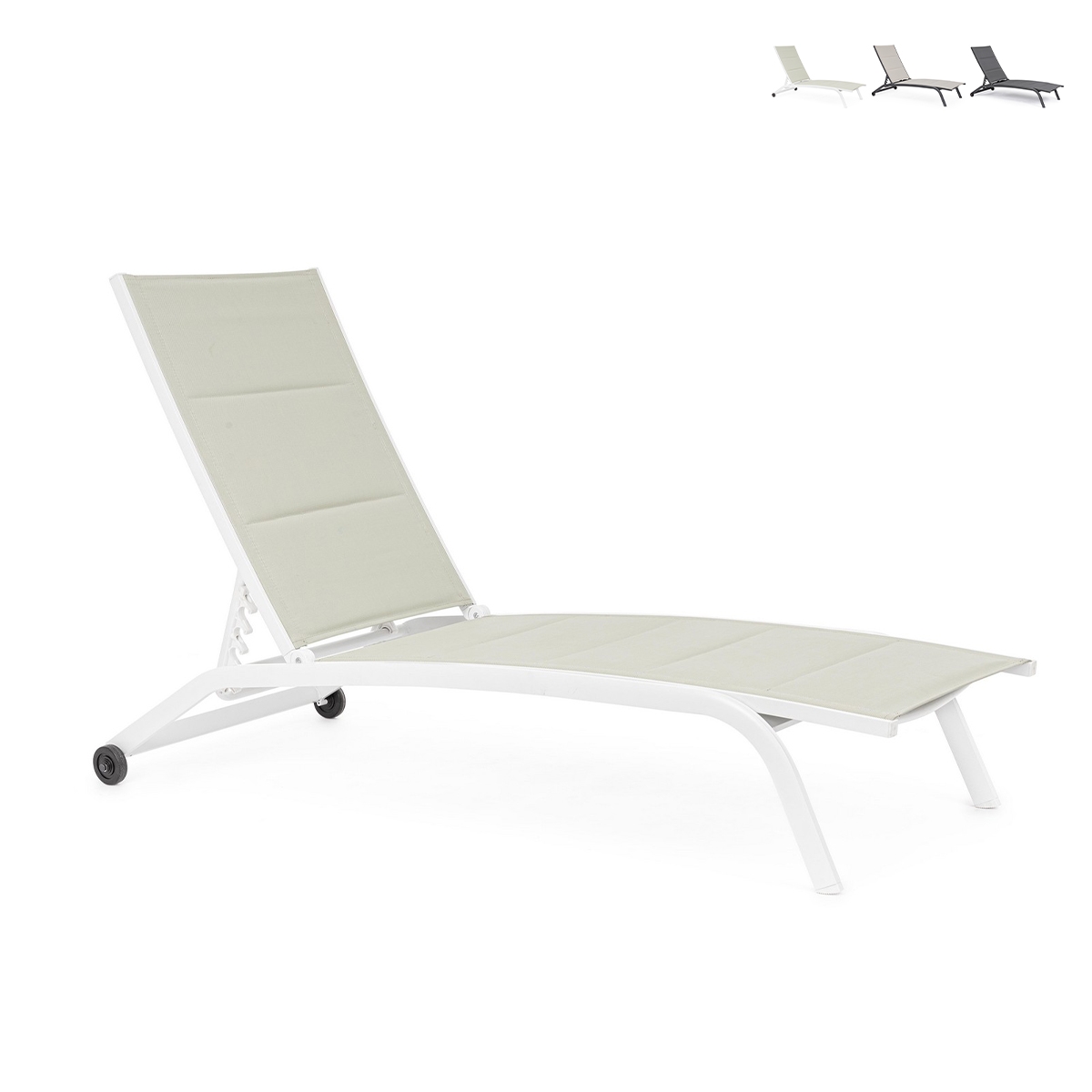 Recliner-Gartenliege verstellbar mit Rädern Cleopas Angebot