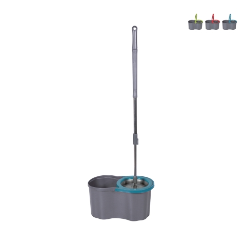 Rotierender Wischmopp mit rundem Wischelement und 16L Eimer Super Mop Aktion
