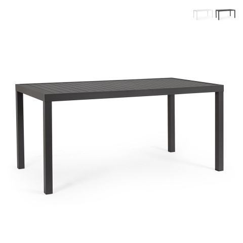 Rechteckiger Gartentisch 150x80 aus Aluminium Bizzotto Hilde Aktion