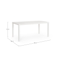 Rechteckiger Gartentisch 150x80 aus Aluminium Bizzotto Hilde Kosten