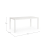 Rechteckiger Gartentisch 150x80 aus Aluminium Bizzotto Hilde Kosten