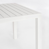 Rechteckiger Gartentisch 150x80 aus Aluminium Bizzotto Hilde Maße