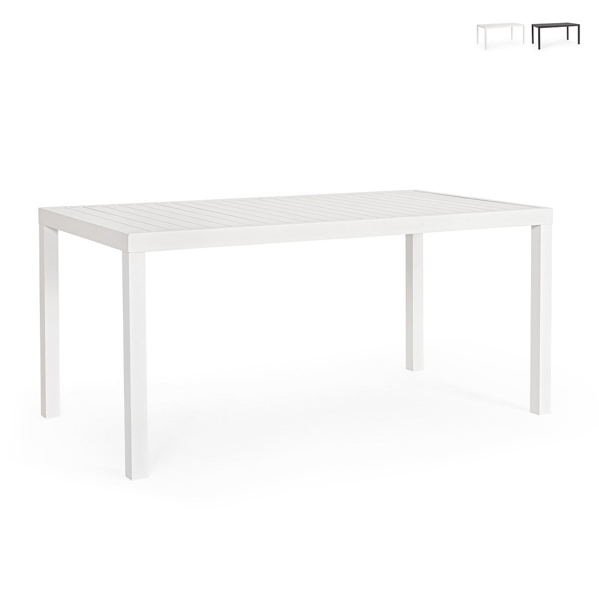 Rechteckiger Gartentisch 150x80 aus Aluminium Bizzotto Hilde Angebot