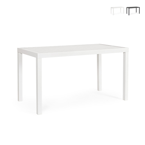Moderner rechteckiger Gartentisch 130x68cm aus Aluminium Bizzotto Hilde Aktion