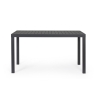 Moderner rechteckiger Gartentisch 130x68cm aus Aluminium Bizzotto Hilde Maße