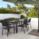 Moderner rechteckiger Gartentisch 130x68cm aus Aluminium Bizzotto Hilde Sales
