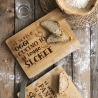 Holz-Schneidebrett 27x20 cm - Es steht "Heute koche ich", gemeint ist "Ja, Chef" Verkauf