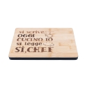 Holz-Schneidebrett 27x20 cm - Es steht "Heute koche ich", gemeint ist "Ja, Chef" Angebot