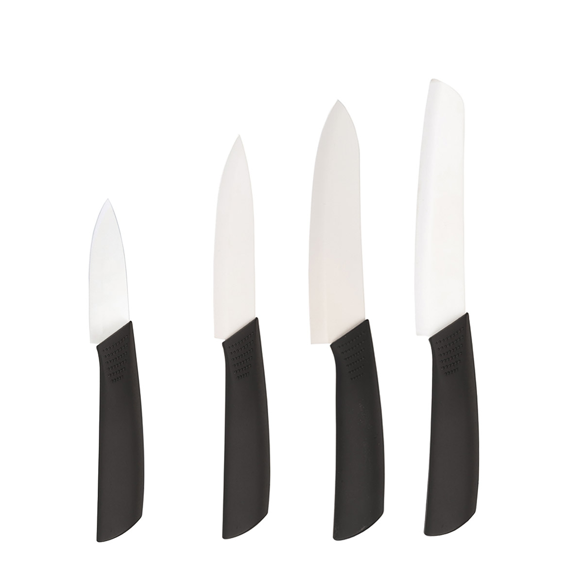 Set mit 4 Keramikmessern, Soft-Touch-Griff Kivis Aktion Set mit 4 Keramikmessern, Soft-Touch-Griff Kivis Aktion