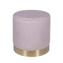 Zylinderförmiger Samt-Effekt-Design-Pouf mit goldener Borte Ostara Eigenschaften