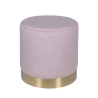 Zylinderförmiger Samt-Effekt-Design-Pouf mit goldener Borte Ostara Eigenschaften