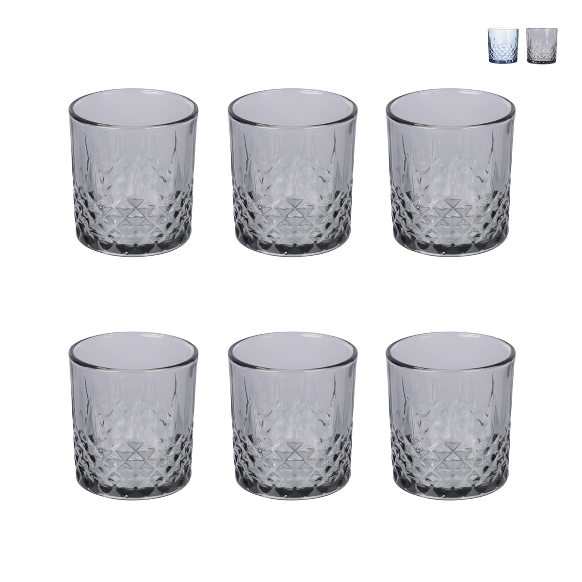 6-teiliges Gläser-Set, 340 ml, mit dekorierter Oberfläche Edinburgh Aktion