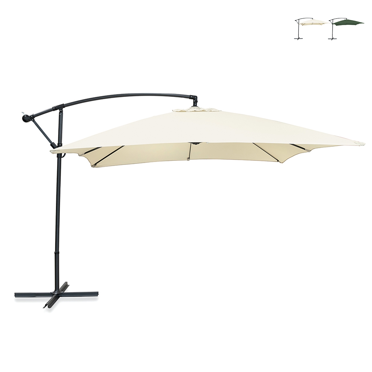 Freischwingender Garten-Sonnenschirm 3x3m Kios