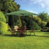 Garten-Sonnenschirm mit Mittelstange 3x3 aus Stahl Cuba Kosten