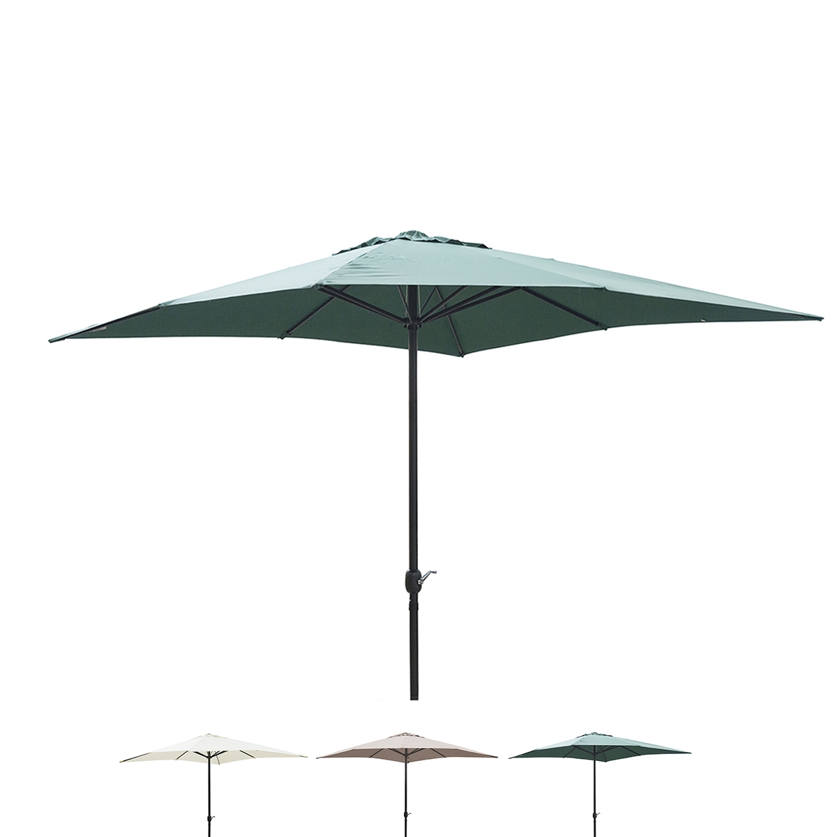 Garten-Sonnenschirm mit Mittelstange 3x3 aus Stahl Cuba Preis Garten-Sonnenschirm mit Mittelstange 3x3 aus Stahl Cuba Preis