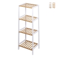 Badezimmer Regal 4 Ablagen aus Bambus und MDF Tavro Aktion