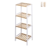 Badezimmer Regal 4 Ablagen aus Bambus und MDF Tavro Aktion